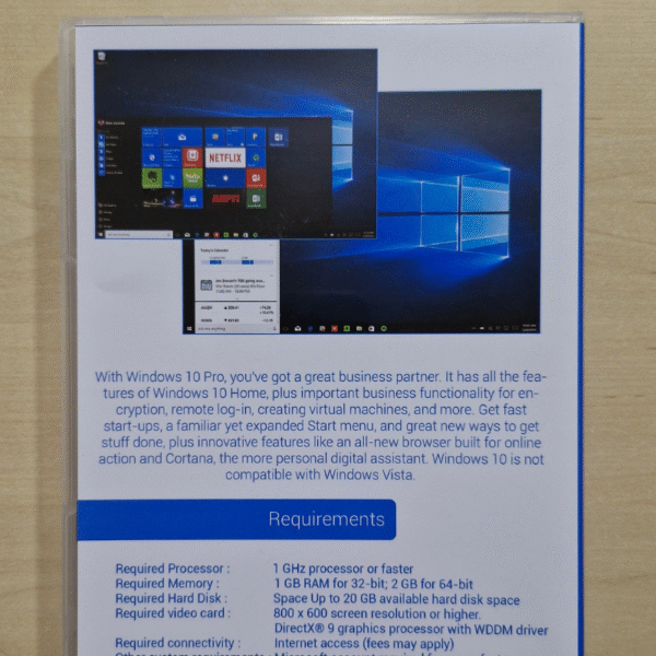 DVD - Microsoft Windows 10 Pro